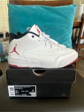 Jordan White and Red Kids Basketball Shoes